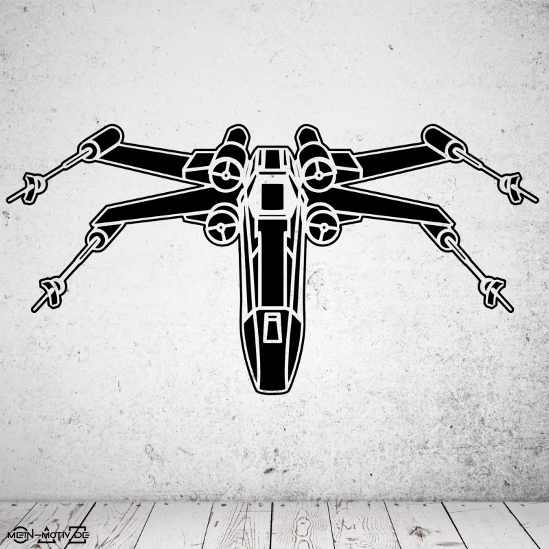 Preview: 46383 X Wing Fighter Front Mein-Motiv-de Wandtattoo Wandbild